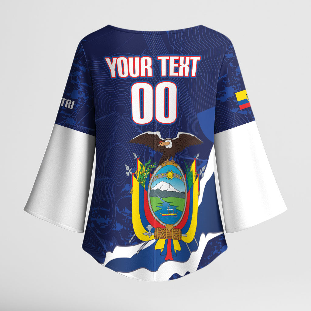Custom Ecuador 2026 Football Kimono Sleeve Blouse Come On La Tri Grunge Style