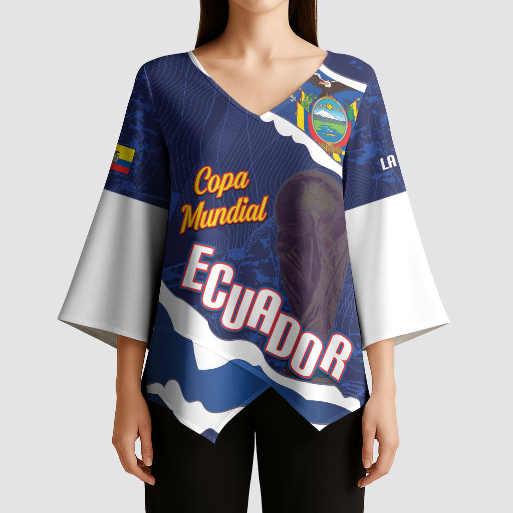 Custom Ecuador 2026 Football Kimono Sleeve Blouse Come On La Tri Grunge Style