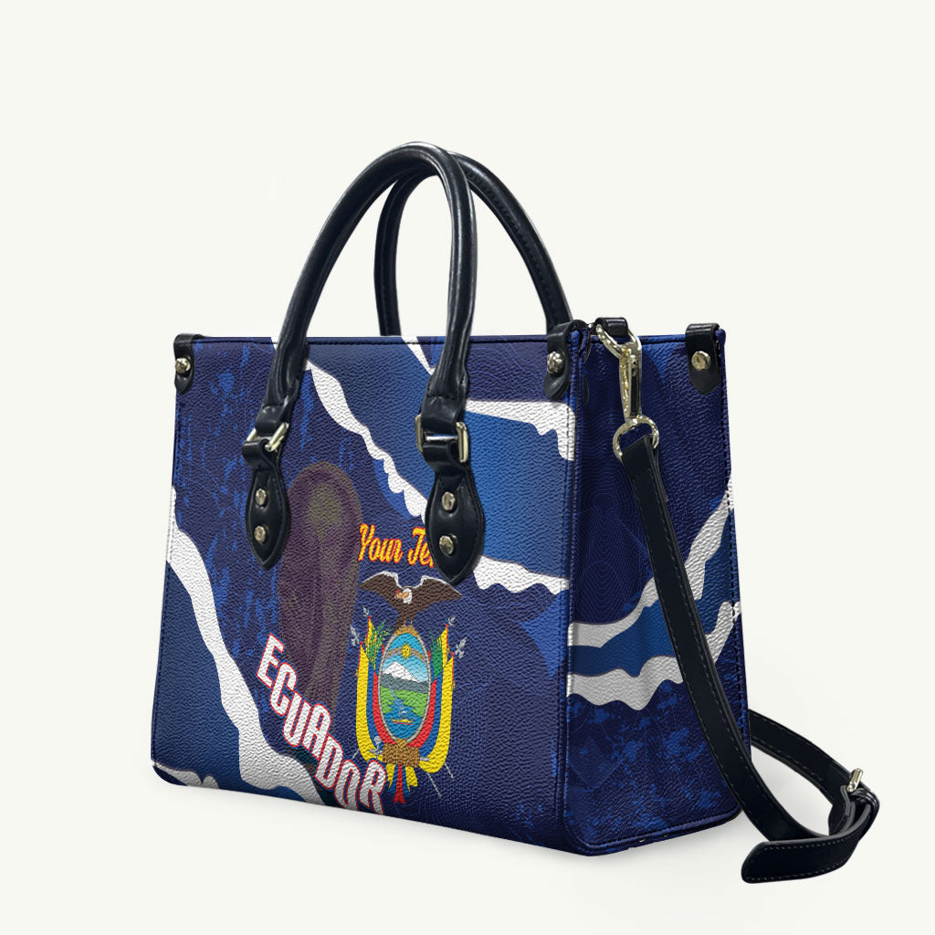 Custom Ecuador 2026 Football Leather Bag Come On La Tri Grunge Style