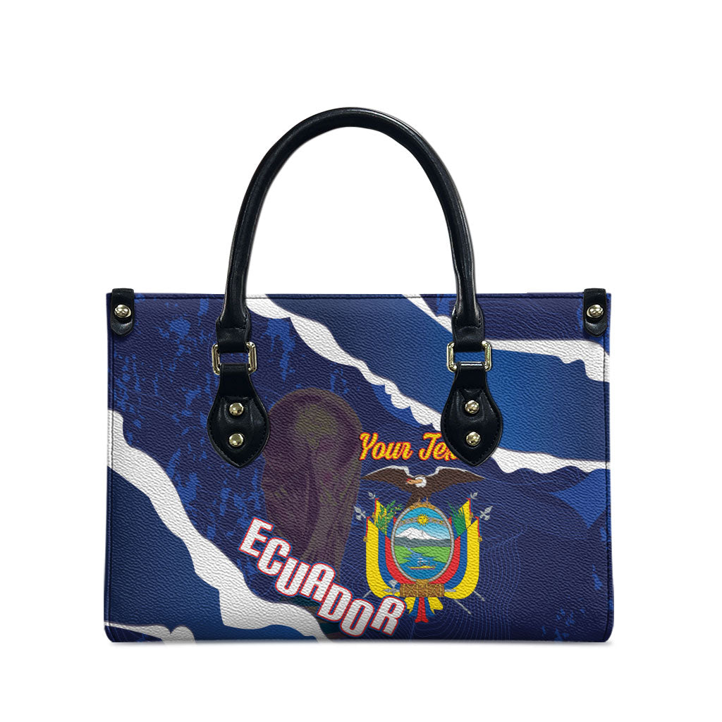 Custom Ecuador 2026 Football Leather Bag Come On La Tri Grunge Style
