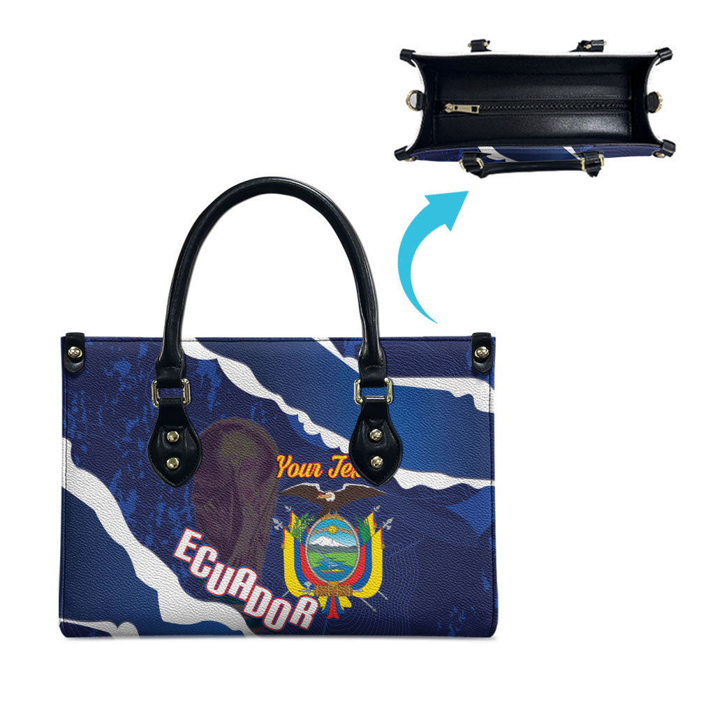 Custom Ecuador 2026 Football Leather Bag Come On La Tri Grunge Style