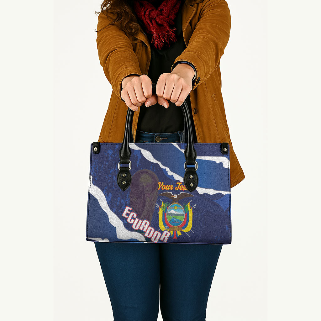 Custom Ecuador 2026 Football Leather Bag Come On La Tri Grunge Style