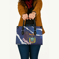 Custom Ecuador 2026 Football Leather Bag Come On La Tri Grunge Style