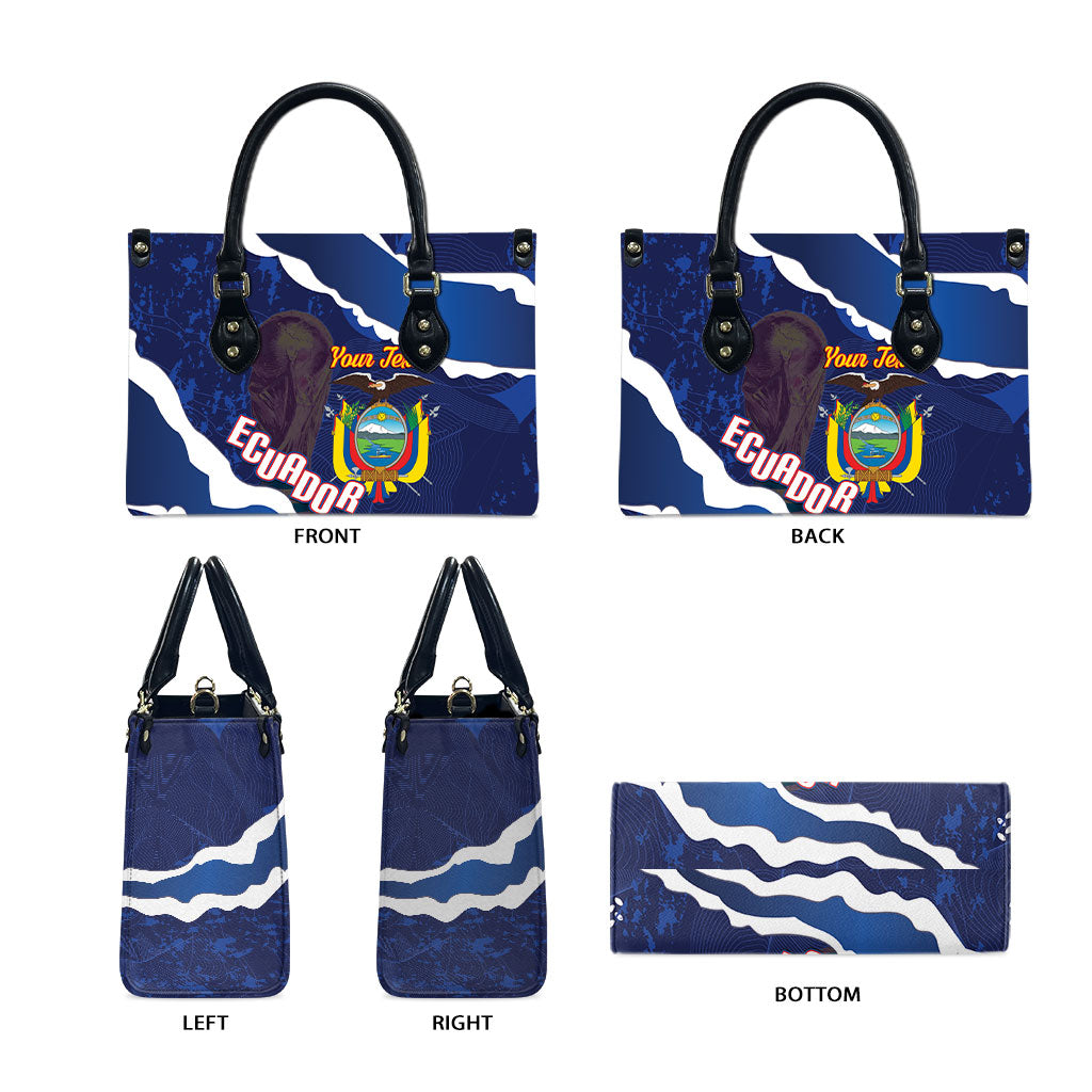 Custom Ecuador 2026 Football Leather Bag Come On La Tri Grunge Style
