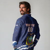 Custom Ecuador 2026 Football Long Sleeve Polo Shirt Come On La Tri Grunge Style