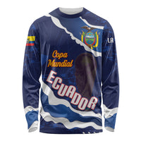 Custom Ecuador 2026 Football Long Sleeve Shirt Come On La Tri Grunge Style