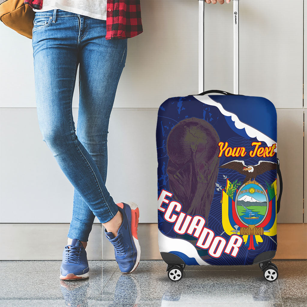 Custom Ecuador 2026 Football Luggage Cover Come On La Tri Grunge Style