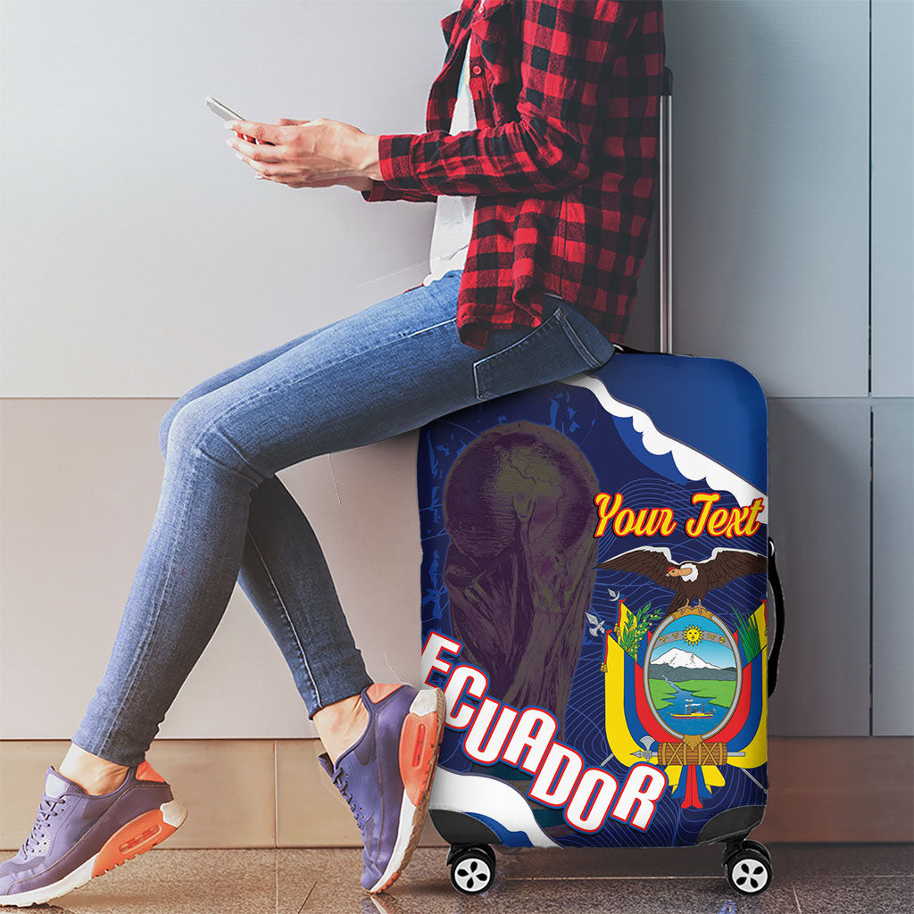 Custom Ecuador 2026 Football Luggage Cover Come On La Tri Grunge Style
