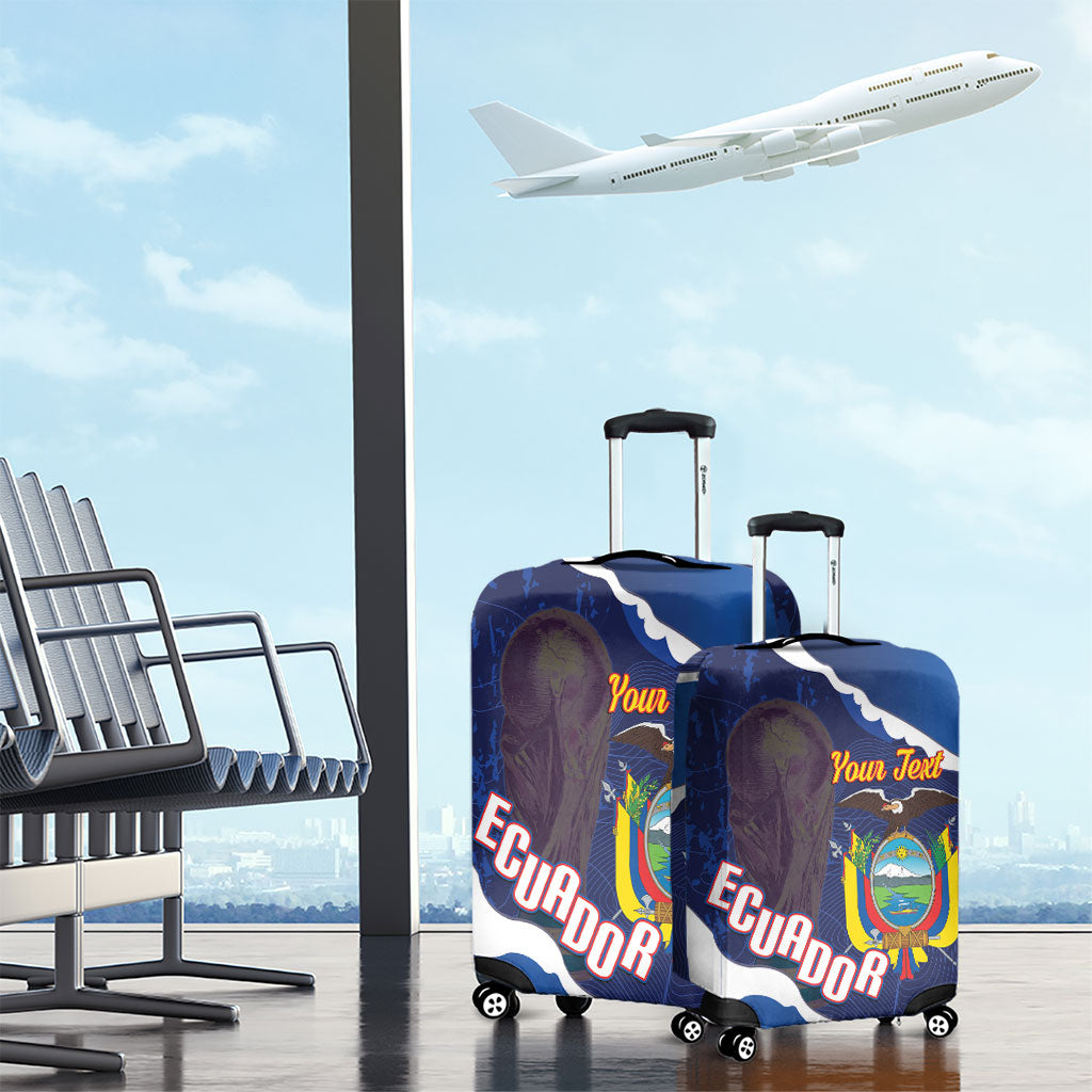 Custom Ecuador 2026 Football Luggage Cover Come On La Tri Grunge Style