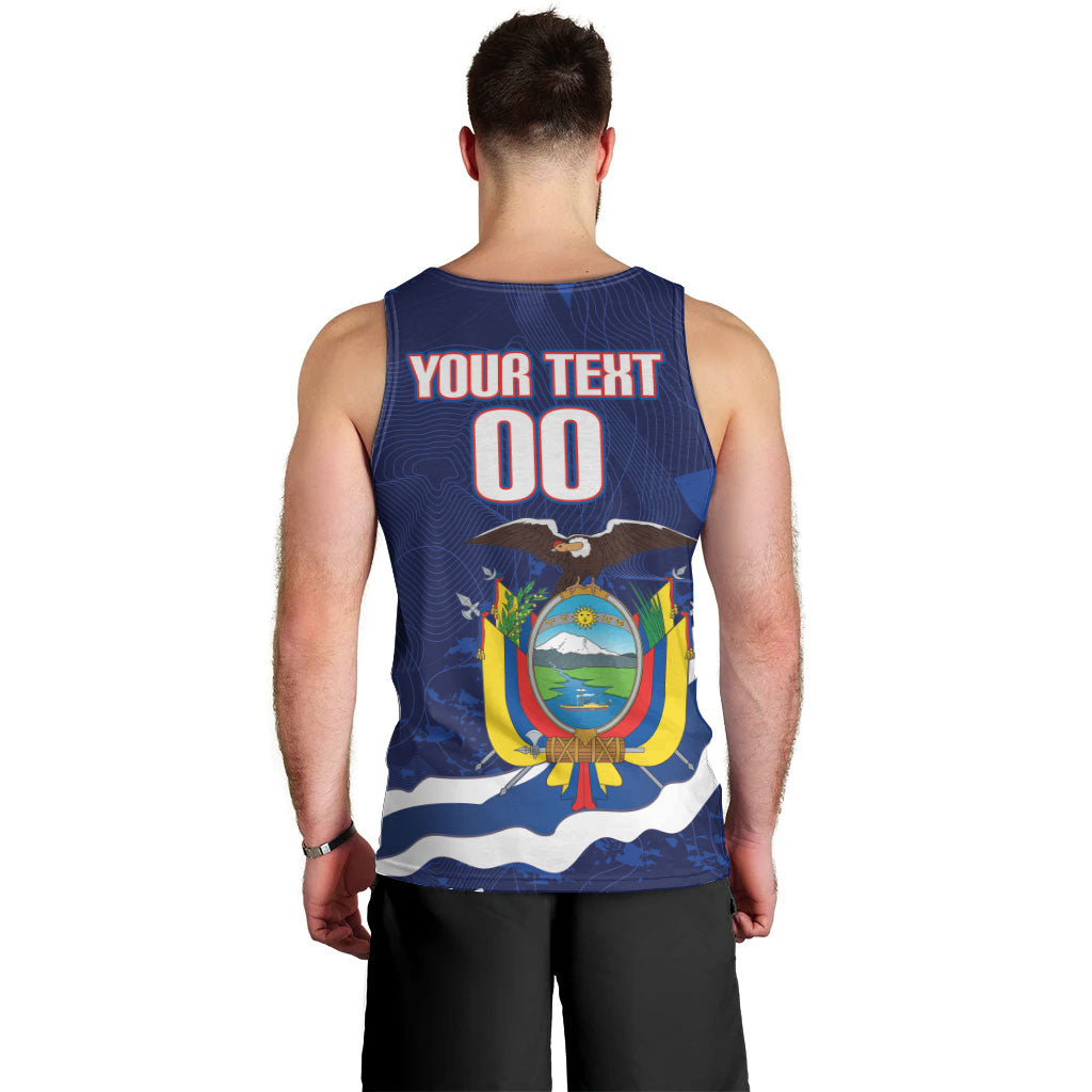 Custom Ecuador 2026 Football Men Tank Top Come On La Tri Grunge Style