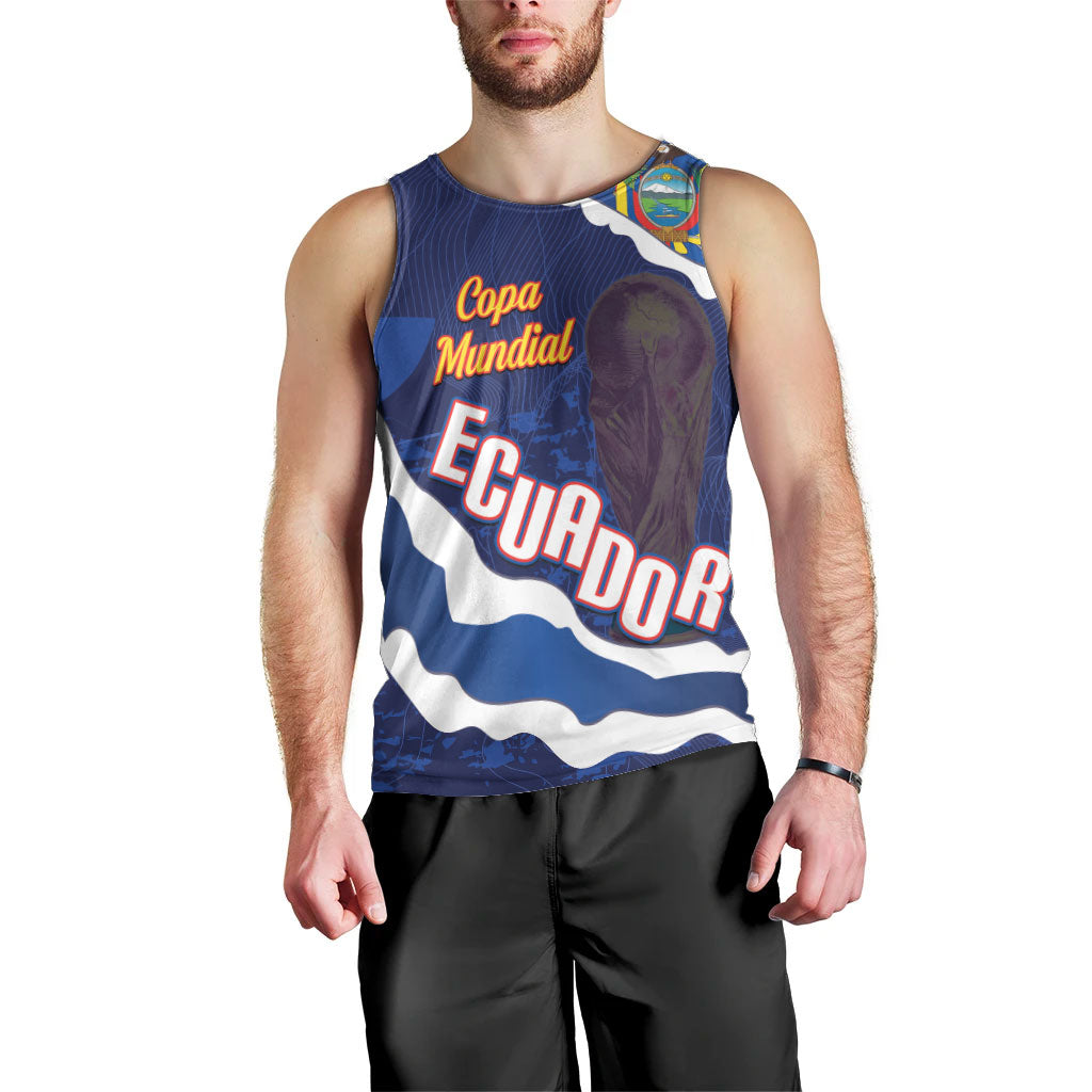 Custom Ecuador 2026 Football Men Tank Top Come On La Tri Grunge Style