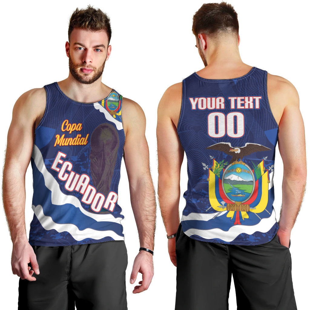 Custom Ecuador 2026 Football Men Tank Top Come On La Tri Grunge Style