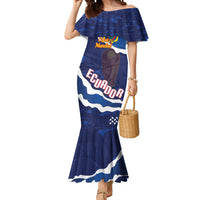 Custom Ecuador 2026 Football Mermaid Dress Come On La Tri Grunge Style