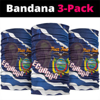 Custom Ecuador 2026 Football Neck Gaiter Come On La Tri Grunge Style