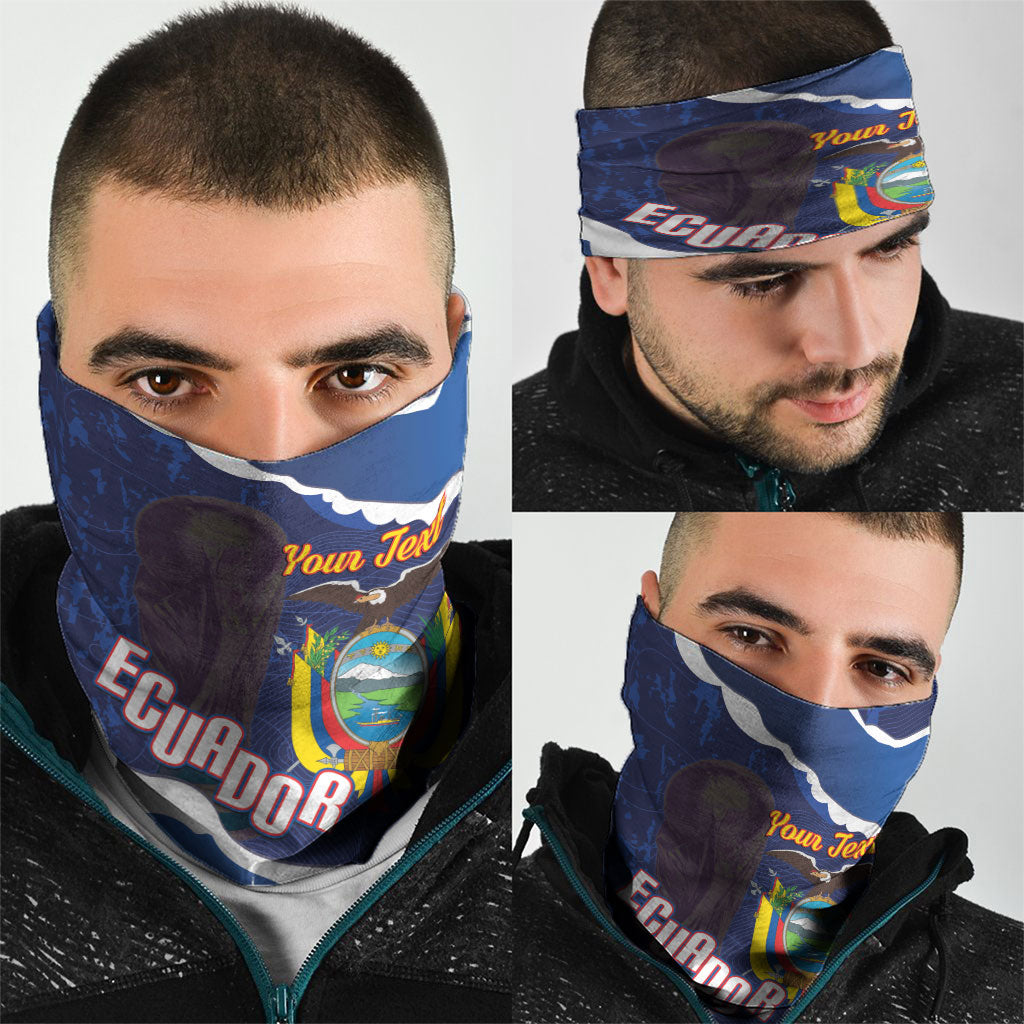 Custom Ecuador 2026 Football Neck Gaiter Come On La Tri Grunge Style