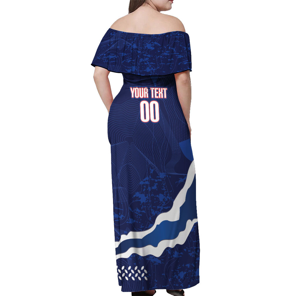 Custom Ecuador 2026 Football Off Shoulder Maxi Dress Come On La Tri Grunge Style