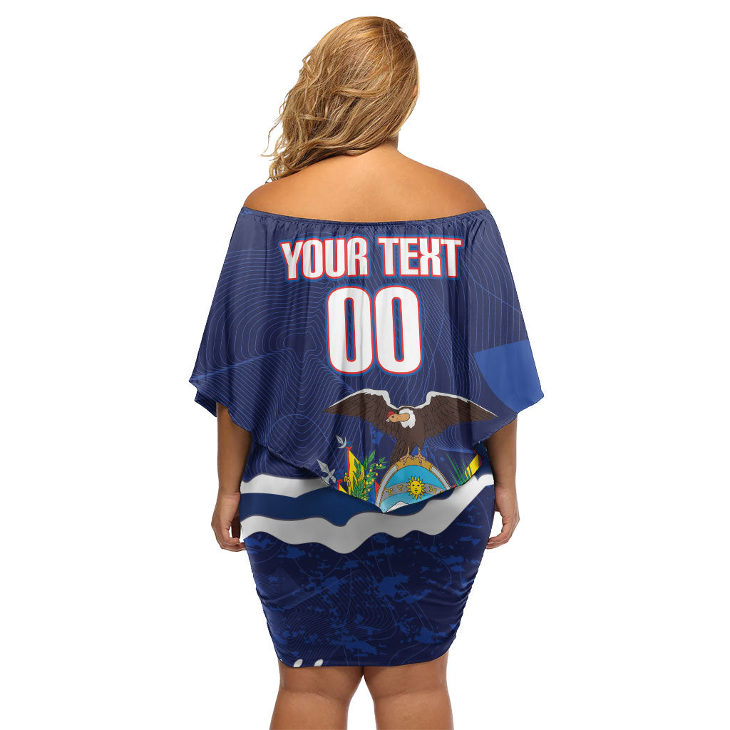 Custom Ecuador 2026 Football Off Shoulder Short Dress Come On La Tri Grunge Style