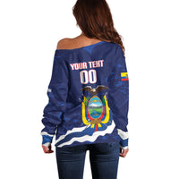 Custom Ecuador 2026 Football Off Shoulder Sweater Come On La Tri Grunge Style