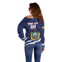 Custom Ecuador 2026 Football Off Shoulder Sweater Come On La Tri Grunge Style