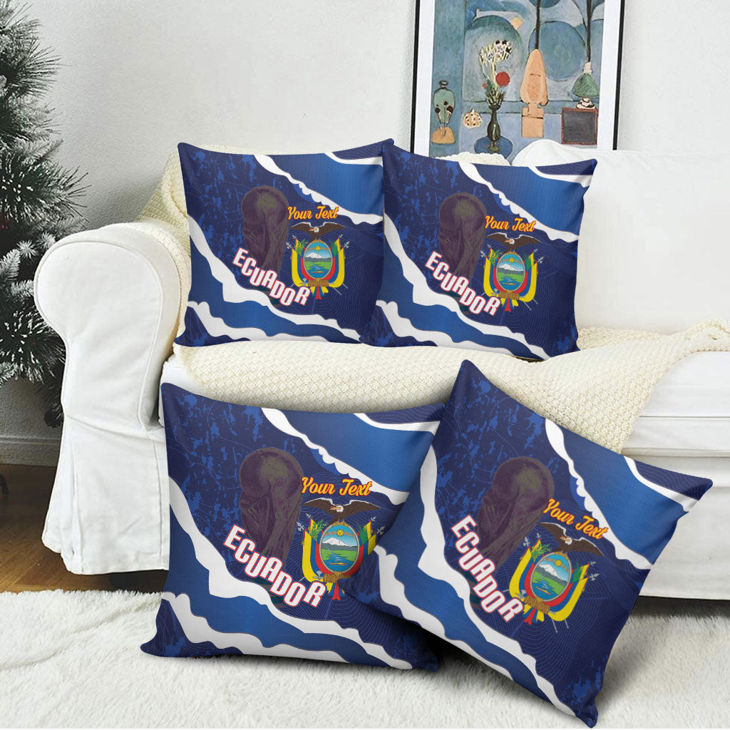 Custom Ecuador 2026 Football Pillow Cover Come On La Tri Grunge Style