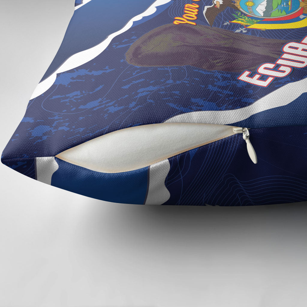 Custom Ecuador 2026 Football Pillow Cover Come On La Tri Grunge Style