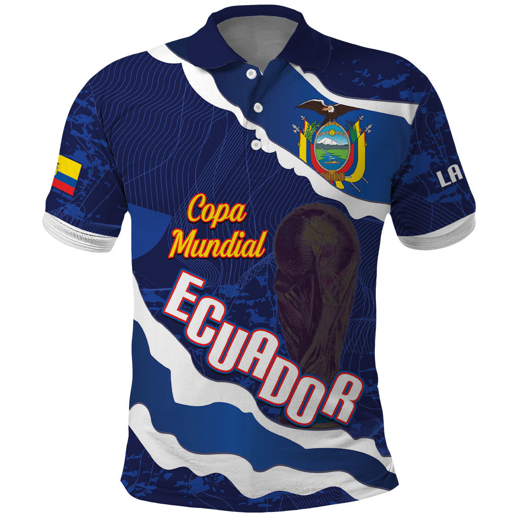 Custom Ecuador 2026 Football Polo Shirt Come On La Tri Grunge Style