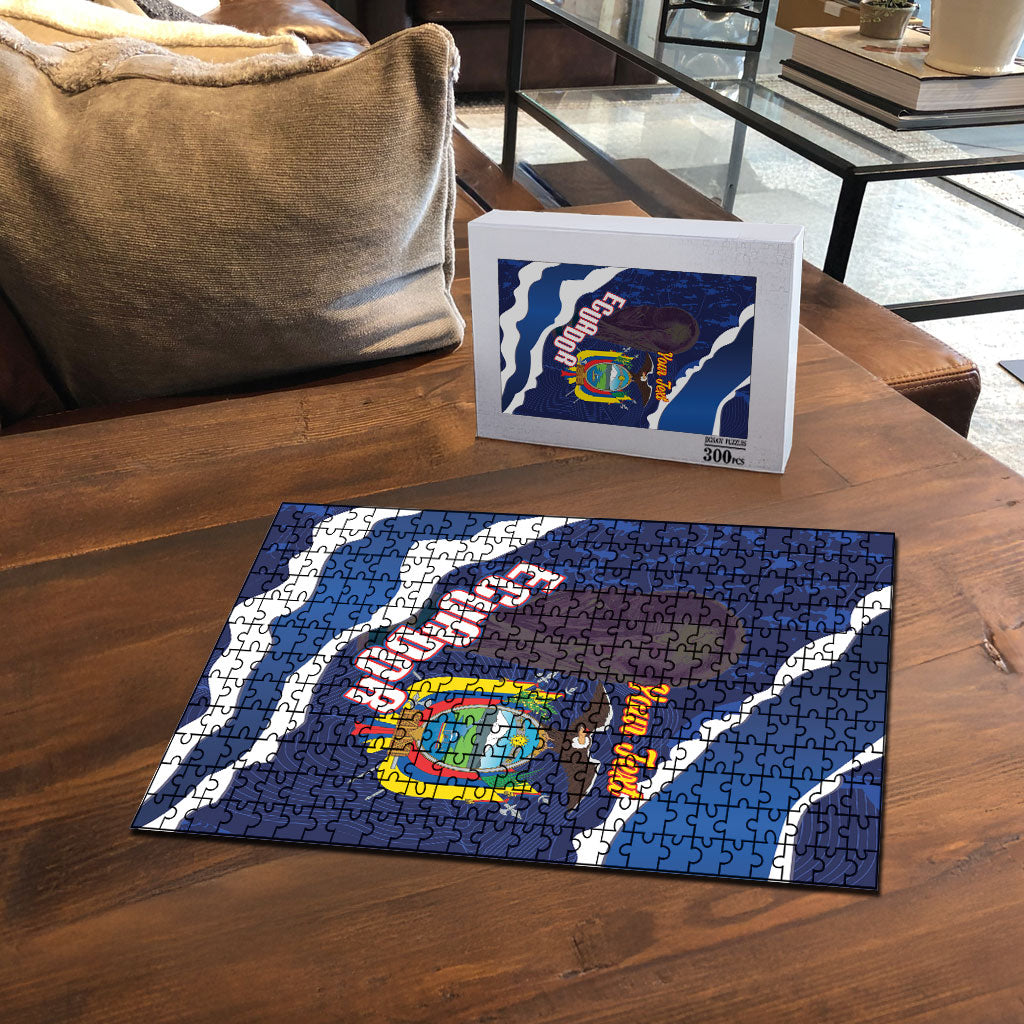 Custom Ecuador 2026 Football Puzzle Come On La Tri Grunge Style