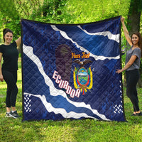 Custom Ecuador 2026 Football Quilt Come On La Tri Grunge Style