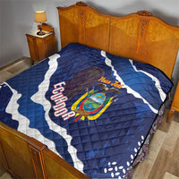 Custom Ecuador 2026 Football Quilt Come On La Tri Grunge Style