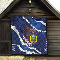 Custom Ecuador 2026 Football Quilt Come On La Tri Grunge Style