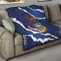Custom Ecuador 2026 Football Quilt Come On La Tri Grunge Style