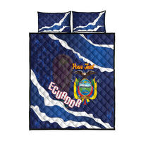 Custom Ecuador 2026 Football Quilt Bed Set Come On La Tri Grunge Style