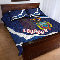 Custom Ecuador 2026 Football Quilt Bed Set Come On La Tri Grunge Style