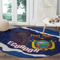 Custom Ecuador 2026 Football Round Carpet Come On La Tri Grunge Style