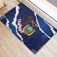 Custom Ecuador 2026 Football Rubber Doormat Come On La Tri Grunge Style