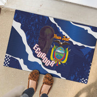 Custom Ecuador 2026 Football Rubber Doormat Come On La Tri Grunge Style