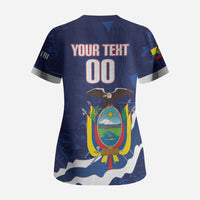 Custom Ecuador 2026 Football Scrub Top Come On La Tri Grunge Style