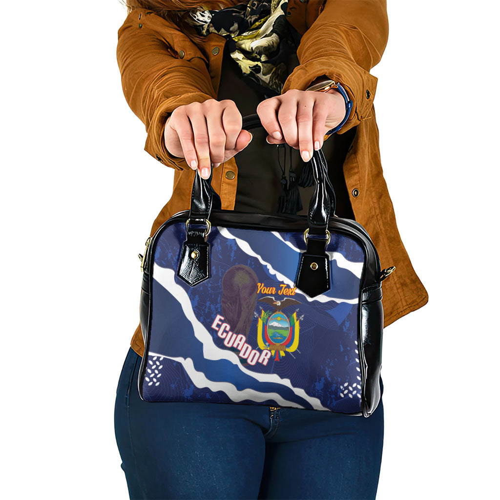 Custom Ecuador 2026 Football Shoulder Handbag Come On La Tri Grunge Style