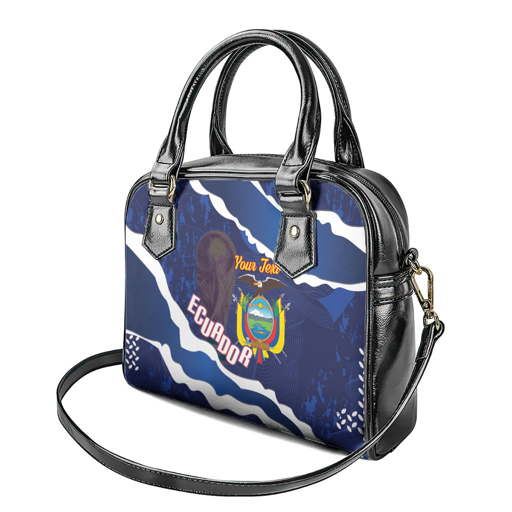 Custom Ecuador 2026 Football Shoulder Handbag Come On La Tri Grunge Style