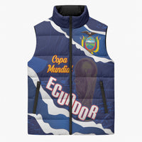 Custom Ecuador 2026 Football Sleeveless Puffer Jacket Come On La Tri Grunge Style