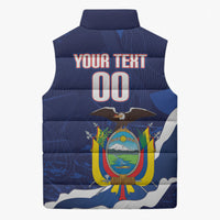 Custom Ecuador 2026 Football Sleeveless Puffer Jacket Come On La Tri Grunge Style