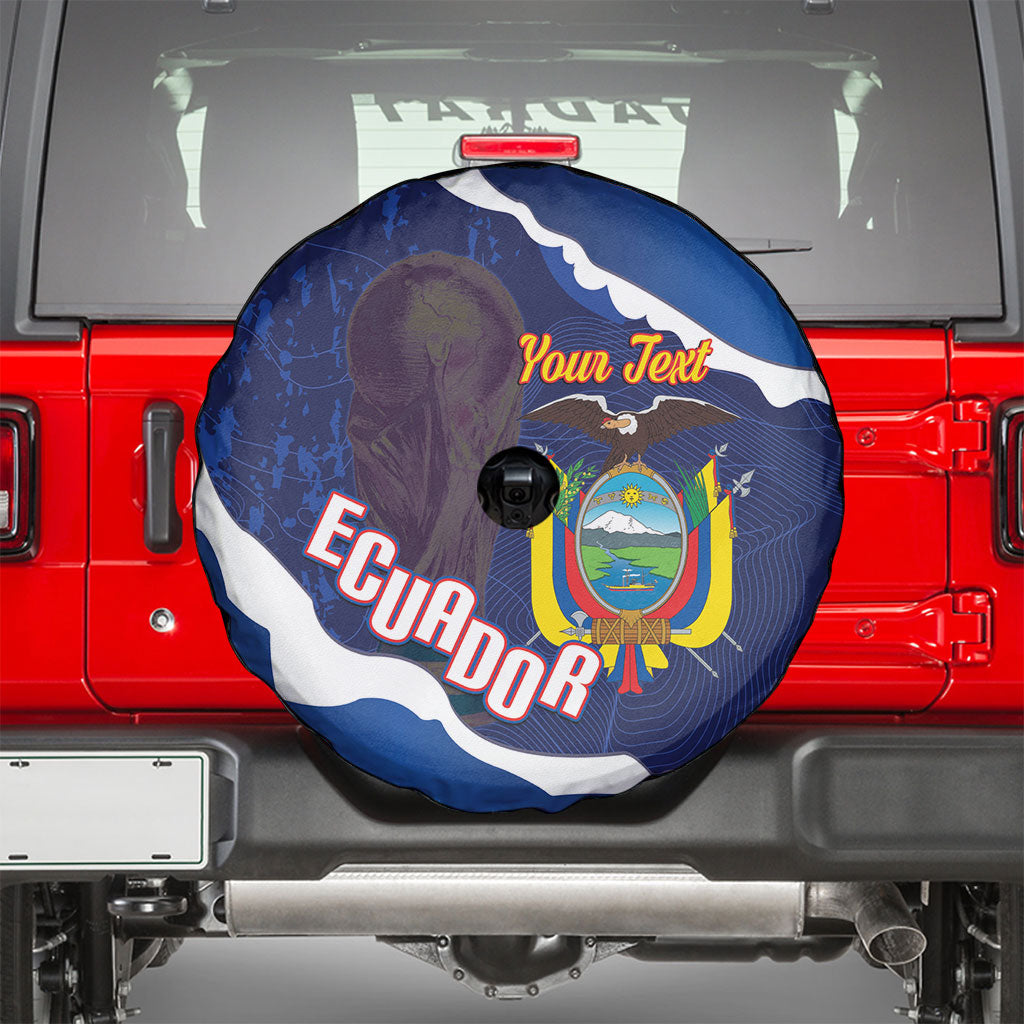 Custom Ecuador 2026 Football Spare Tire Cover Come On La Tri Grunge Style