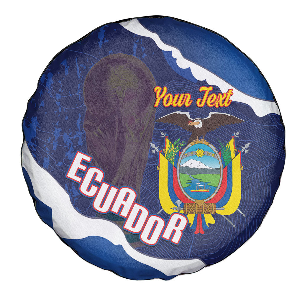 Custom Ecuador 2026 Football Spare Tire Cover Come On La Tri Grunge Style