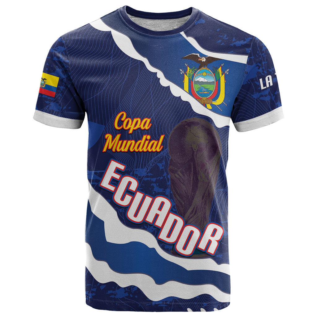 Custom Ecuador 2026 Football T Shirt Come On La Tri Grunge Style