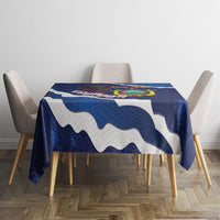 Custom Ecuador 2026 Football Tablecloth Come On La Tri Grunge Style