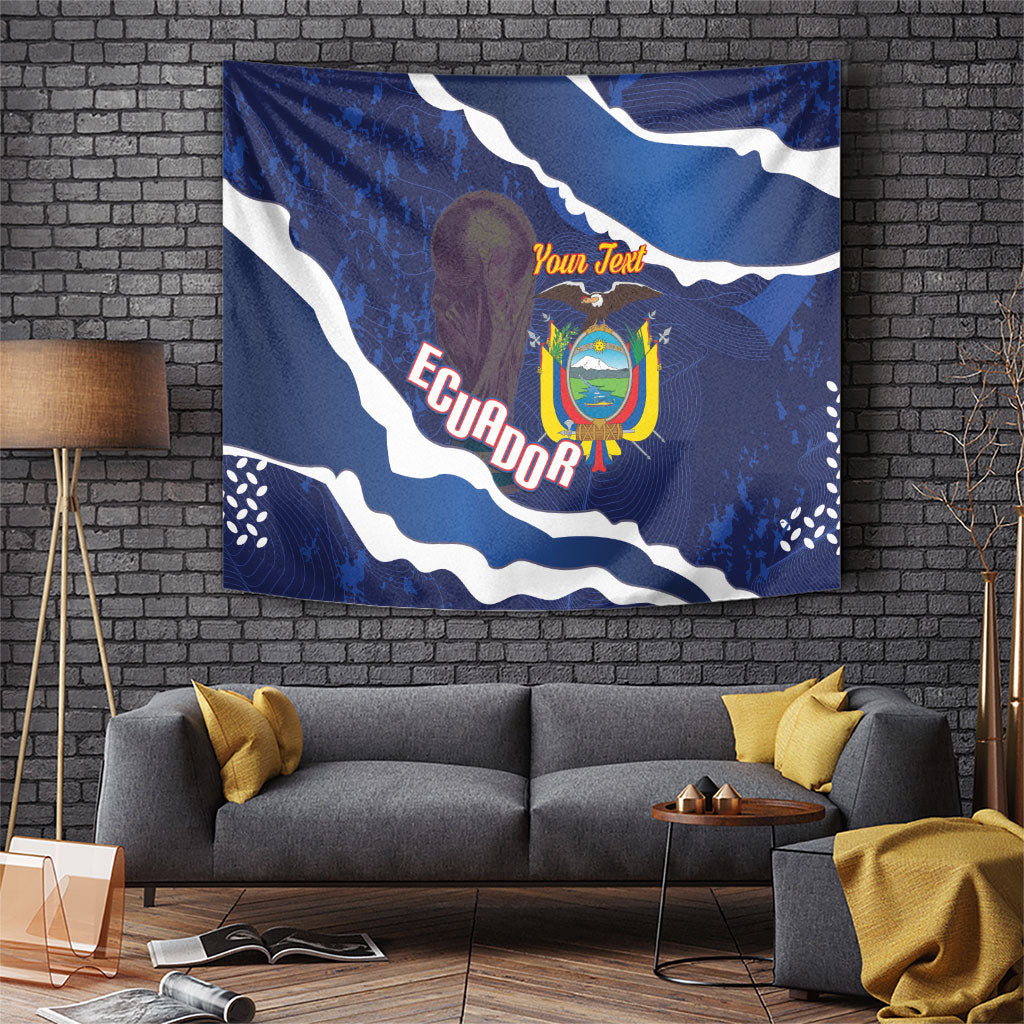 Custom Ecuador 2026 Football Tapestry Come On La Tri Grunge Style