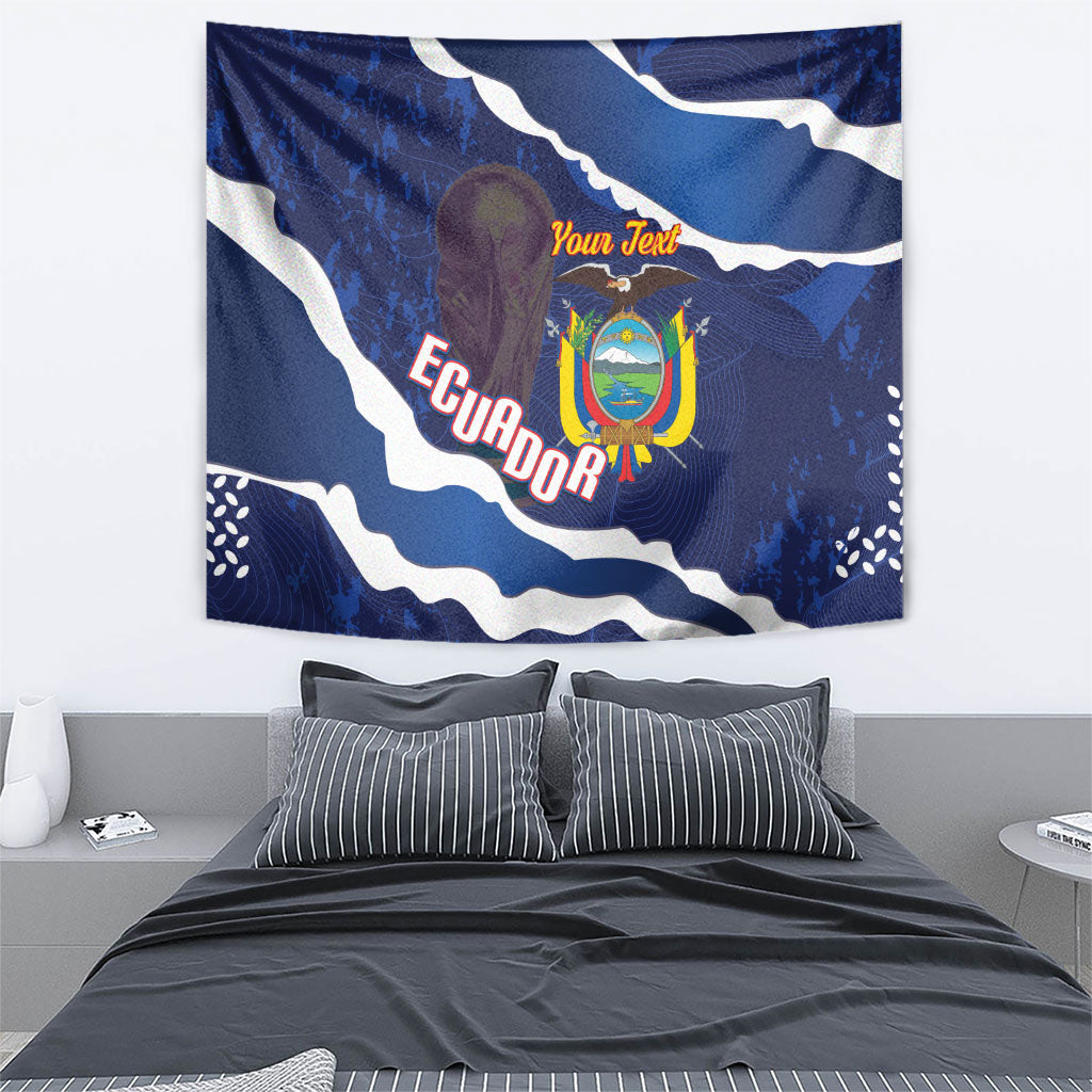 Custom Ecuador 2026 Football Tapestry Come On La Tri Grunge Style