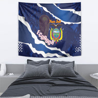 Custom Ecuador 2026 Football Tapestry Come On La Tri Grunge Style