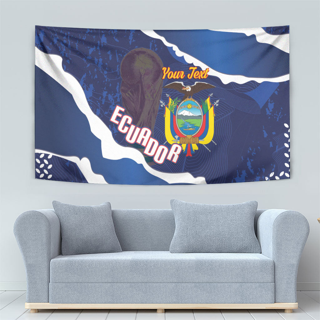 Custom Ecuador 2026 Football Tapestry Come On La Tri Grunge Style