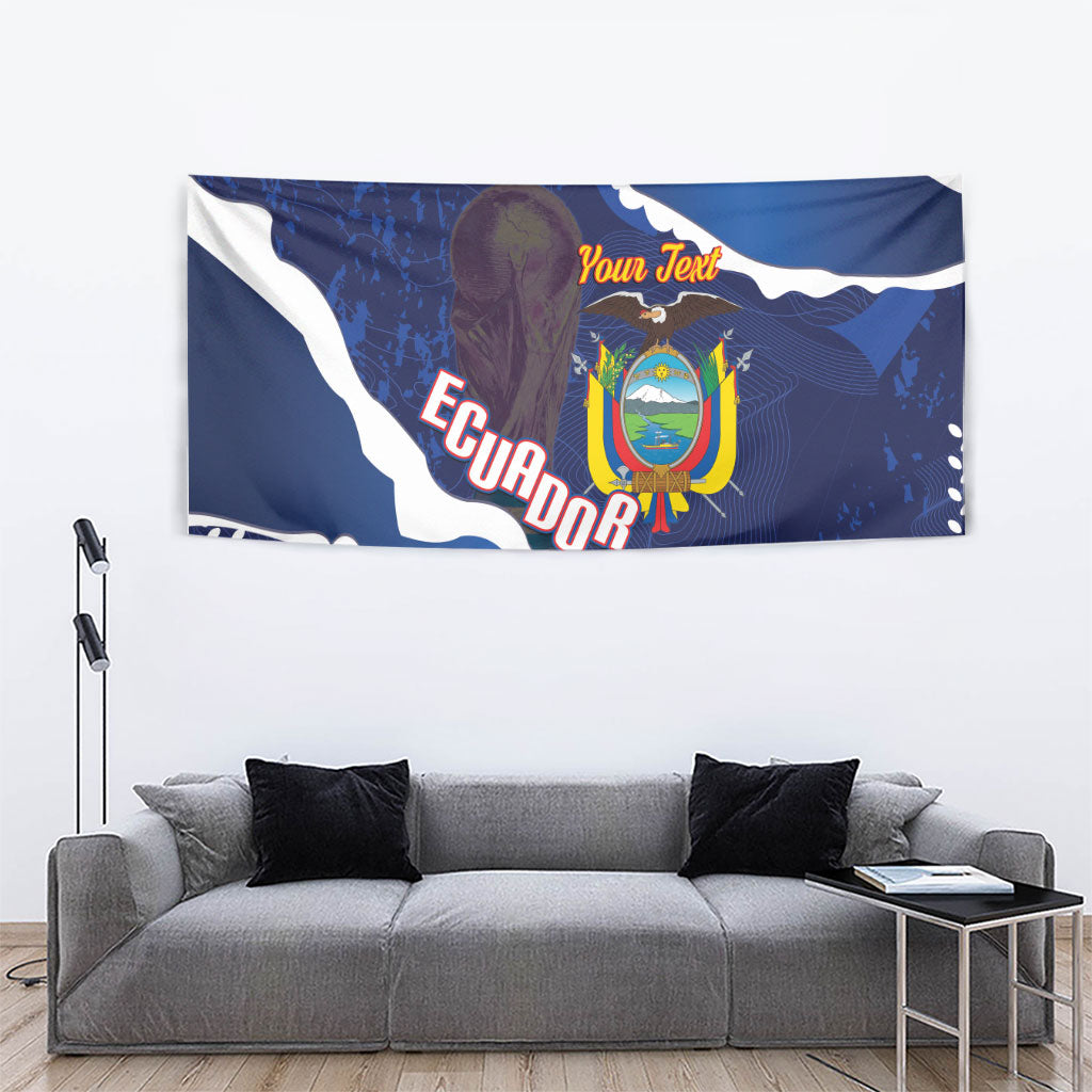 Custom Ecuador 2026 Football Tapestry Come On La Tri Grunge Style